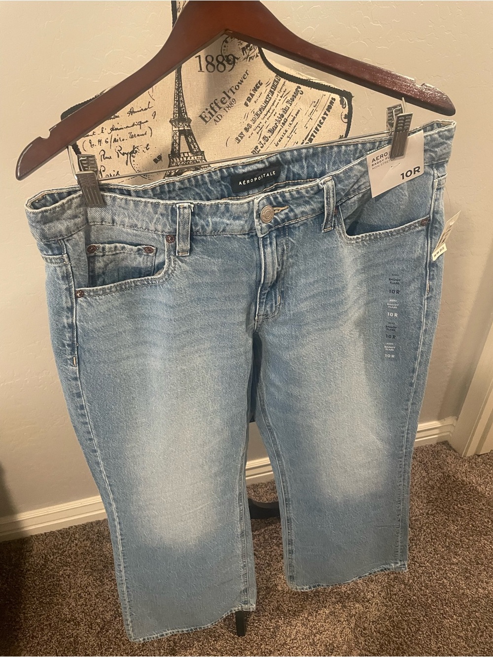 Aeropostale Light Wash Baggy Flare Jeans